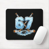 67 Hockey Drip Number Funny Meme Style Boys Graphi Mousepad (Mit Mouse)