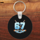 67 Hockey Drip Number Funny Meme Style Boys Graphi Schlüsselanhänger (Vorderseite)