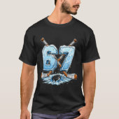 67 Hockey Drip Number Funny Meme Style Boys Graphi T-Shirt (Vorderseite)
