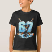 67 Hockey Drip Number Funny Meme Style Boys Graphi T-Shirt (Vorderseite)