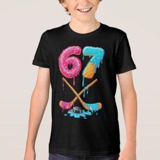 67 hockey Drip Number Funny Six Seven 6 7 Meme Tri-Blend Shirt