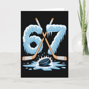 67 Hockey-Drip-Zahl Lustiger Meme-Stil Cooles Graf Karte