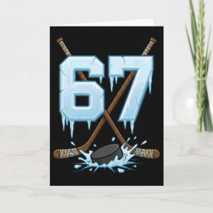 67 Hockey Drip Zahl Lustiges Meme Gen Alpha Slang  Karte