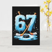 67 Hockey Eis Drip Gen Alpha Slang Jungen Männer  Karte (Gelbe Blume)