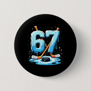 67 Hockey Eiscreme-Drip Gen Alpha-Slang Jungen Män Button