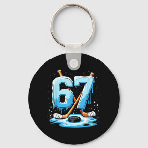 67 Hockey Eiscreme-Drip Gen Alpha-Slang Jungen Män Schlüsselanhänger