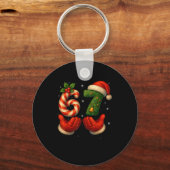 67 Hockey Hands Funny Christmas Meme Santa Schlüsselanhänger (Vorderseite)