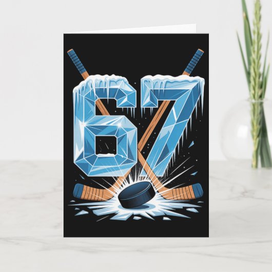 67 Hockey Meme Six Seven 6 7 Hockey Meme 67  Karte (Vorderseite)