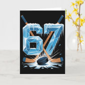 67 Hockey Meme Six Seven 6 7 Hockey Meme 67  Karte (Gelbe Blume)