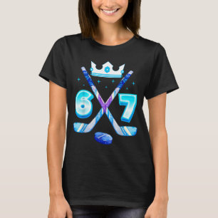 67 Hockey-Tropf Funny Eis Meme Nummer Sechs Sieben T-Shirt