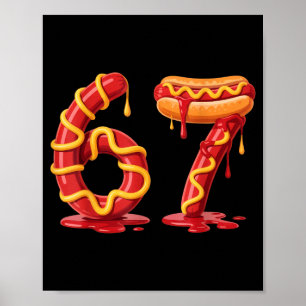 67 Hot-Dog-Humor für Foodies Sommer-BBQ-Spaß Poster