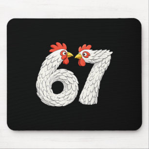 67 Huhn Meme Six Seven Lustige Kinder Teenager Huh Mousepad