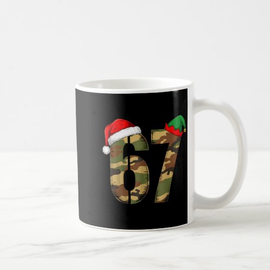 67 Hunting Camo Six Seven 6 7 Meme Camouflage 67 C Kaffeetasse (Rechts)
