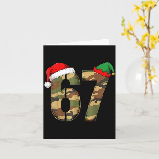 67 Hunting Camo Six Seven 6 7 Meme Camouflage 67 C Karte (Gelbe Blume)