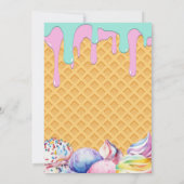 67 ice cream Birthday Party Invitation Einladung (Rückseite)