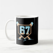 67 Ice Cream Drip Baseball Meme Funny Six Seven Ge Kaffeetasse (Links)
