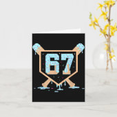 67 Ice Cream Drip Baseball Meme Funny Six Seven Ge Karte (Gelbe Blume)