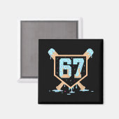 67 Ice Cream Drip Baseball Meme Funny Six Seven Ge Magnet (Vorderseite/Rückseite)