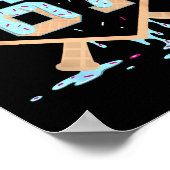 67 Ice Cream Drip Baseball Meme Funny Six Seven Ge Poster (Ecke)