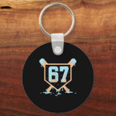 67 Ice Cream Drip Baseball Meme Funny Six Seven Ge Schlüsselanhänger (Vorderseite)