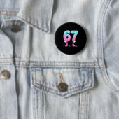 67 Ice Cream Drip (ck) Six Seven Meme For Gen Alph Button (Beispiel)