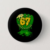 67 Ice Cream Drip Funny Six Seven Baseball Button (Vorderseite)