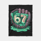 67 Ice Cream Drip Funny Six Seven Baseball Fleecedecke (Vorderseite)
