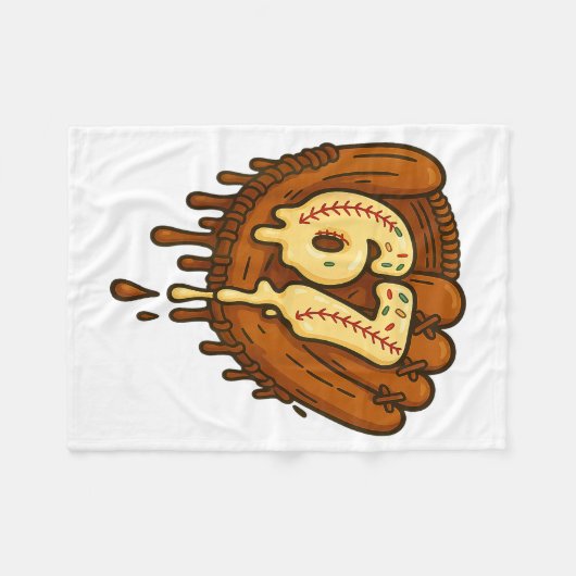 67 Ice Cream Drip Funny Six Seven Baseball Fleecedecke (Vorderseite (Horizontal))