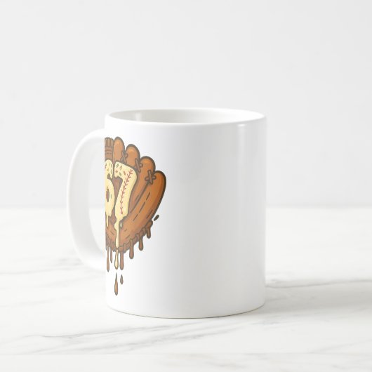 67 Ice Cream Drip Funny Six Seven Baseball Kaffeetasse (Vorderseite Links)