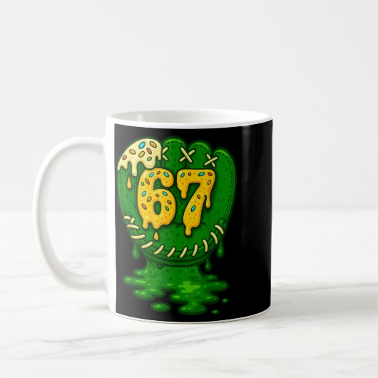 67 Ice Cream Drip Funny Six Seven Baseball  Kaffeetasse (Links)