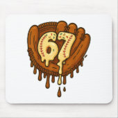 67 Ice Cream Drip Funny Six Seven Baseball Mousepad (Vorne)