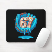 67 Ice Cream Drip Funny Six Seven Baseball Mousepad (Mit Mouse)