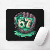 67 Ice Cream Drip Funny Six Seven Baseball Mousepad (Mit Mouse)