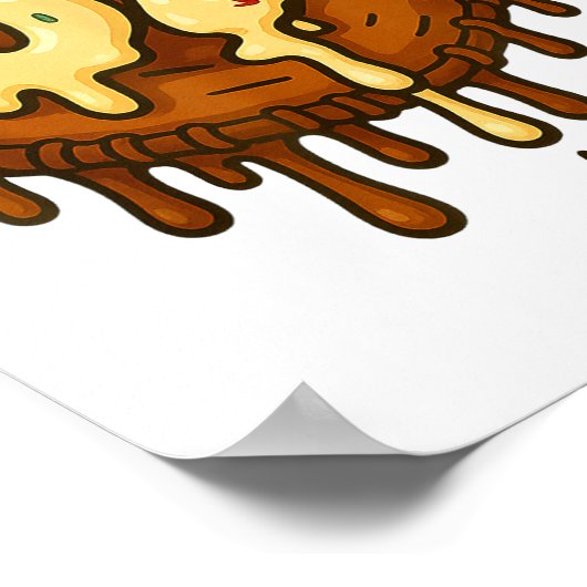 67 Ice Cream Drip Funny Six Seven Baseball Poster (Ecke)