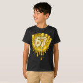 67 Ice Cream Drip Funny Six Seven Baseball T-Shirt (Vorne ganz)