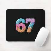 67 Ice Cream Drip Funny Six Seven Meme Number 6 An Mousepad (Mit Mouse)