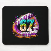 67 Ice Cream Drip Funny Six Seven Player 67th Birt Mousepad (Vorne)