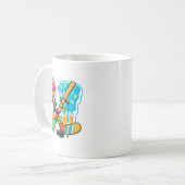 67 Ice Cream Drip Hockey Christmas Light  Kaffeetasse (Vorderseite Links)