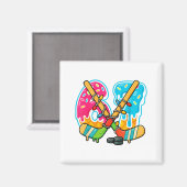 67 Ice Cream Drip Hockey Christmas Light  Magnet (Vorderseite/Rückseite)