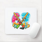 67 Ice Cream Drip Hockey Christmas Light  Mousepad (Mit Mouse)