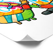 67 Ice Cream Drip Hockey Christmas Light  Poster (Ecke)