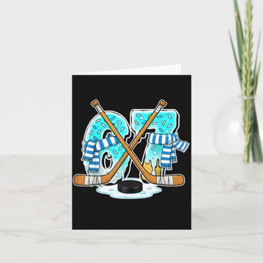 67 Ice Cream Drip Hockey Gen Alpha Slang Six Seven Karte (Vorderseite)