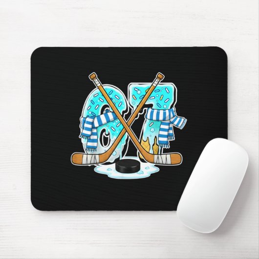 67 Ice Cream Drip Hockey Gen Alpha Slang Six Seven Mousepad (Mit Mouse)