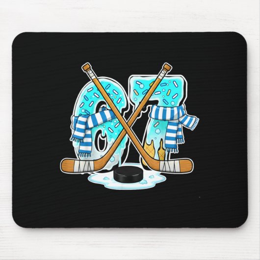 67 Ice Cream Drip Hockey Gen Alpha Slang Six Seven Mousepad (Vorne)