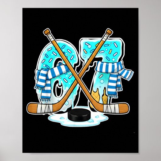 67 Ice Cream Drip Hockey Gen Alpha Slang Six Seven Poster (Vorne)