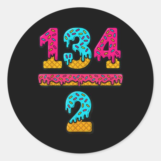 67 Ice Cream Drip Meme Division Math Teacher Gen A Runder Aufkleber (Vorderseite)