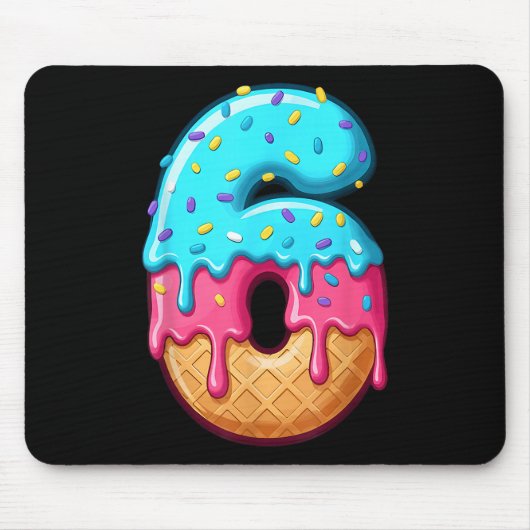 67 Ice Cream Drip Meme Funny 6 7 Halloween Costume Mousepad (Vorne)