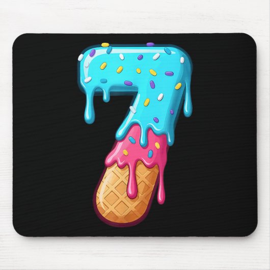 67 Ice Cream Drip Meme Funny 6 7 Halloween Costume Mousepad (Vorne)