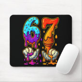 67 Ice Cream Drip Meme Funny Six Seven Gen Alpha S Mousepad (Mit Mouse)