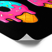 67 Ice Cream Drip Meme Funny Six Seven Gen Alpha S Poster (Ecke)